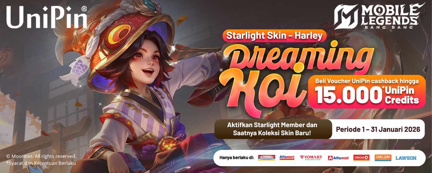 Sambut Januari dengan Starlight Skin Baru & Cashback UniPin hingga 15.000 Credits